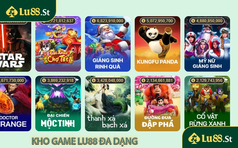 Kho game LU88 đa dạng, muôn vàn lựa chọn